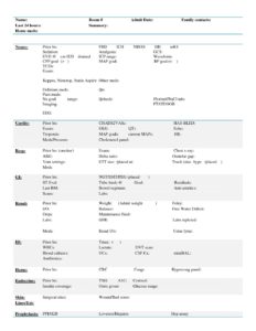 ICU comprehensive template