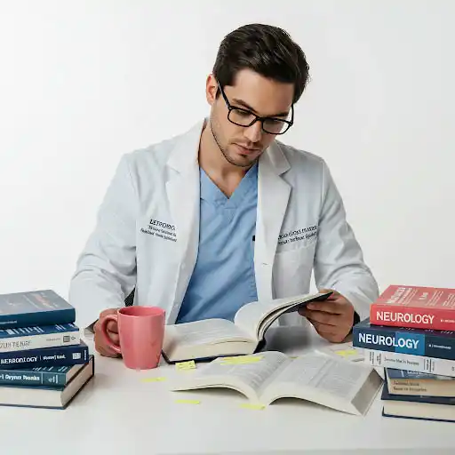 Resident studying for RITE